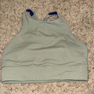 Lululemon Sage Green and blue high neck  Sports Bra